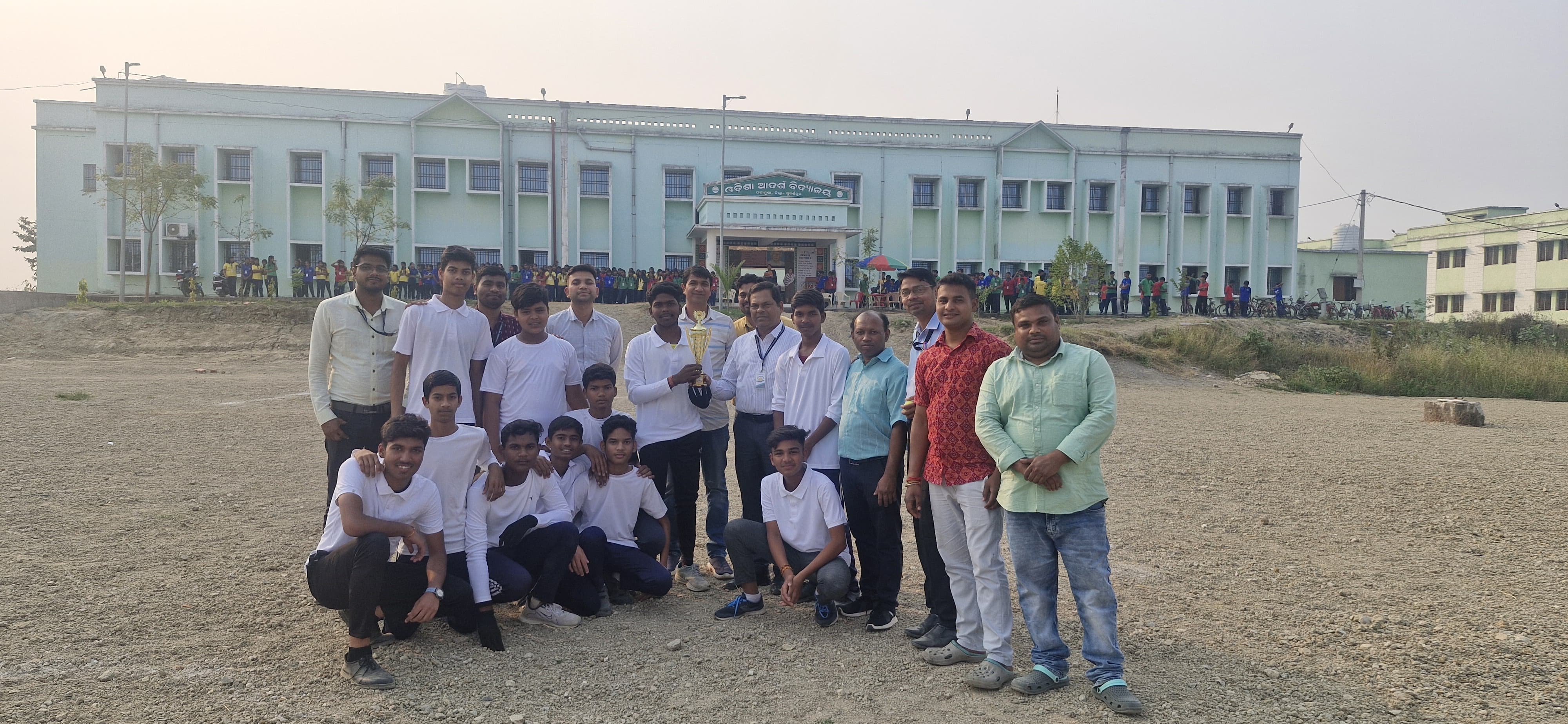 A friendly cricket match was organized in the school playground between the Senior students (Class 8-9) and the Junior students (Class 6-7). The match was conducted to encourage sportsmanship, teamwork, and unity among the students.

Both teams were very excited and well-prepared for the match. The playground was full of energy, and many students gathered to cheer for their teams.

Finally, the Senior team won the match, and the Junior team became the runner-up.
It was an enjoyable and memorable match for everyone.