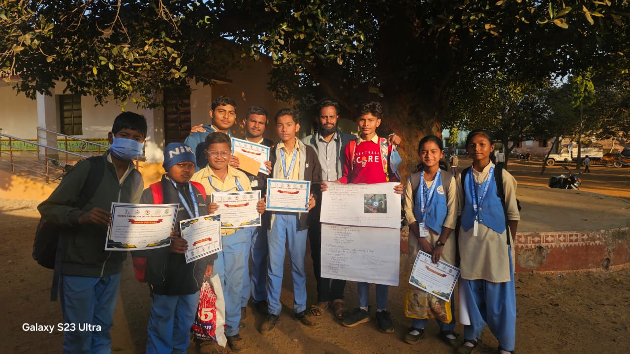 winners of block level energy club competitions held at the block headquarter , bisoi, mayurbhanj