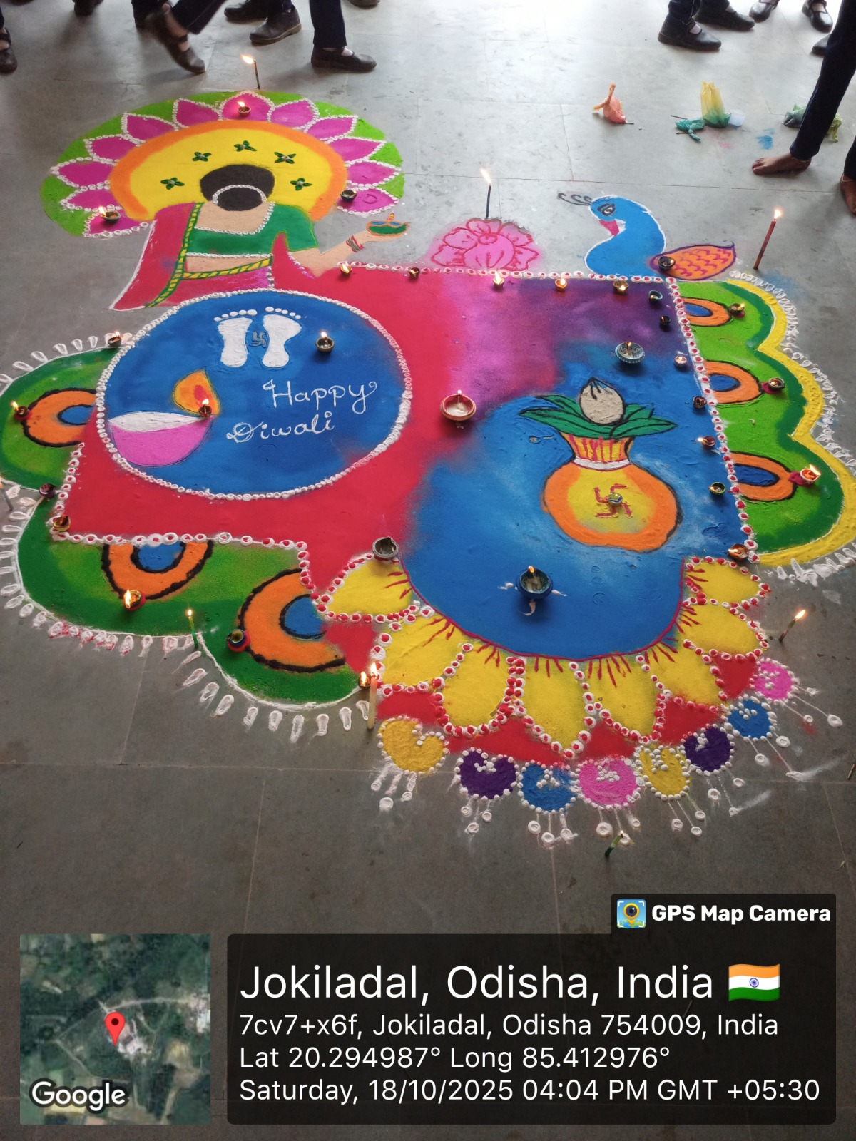 Rangoli Decoration on the Eve of Diwali
