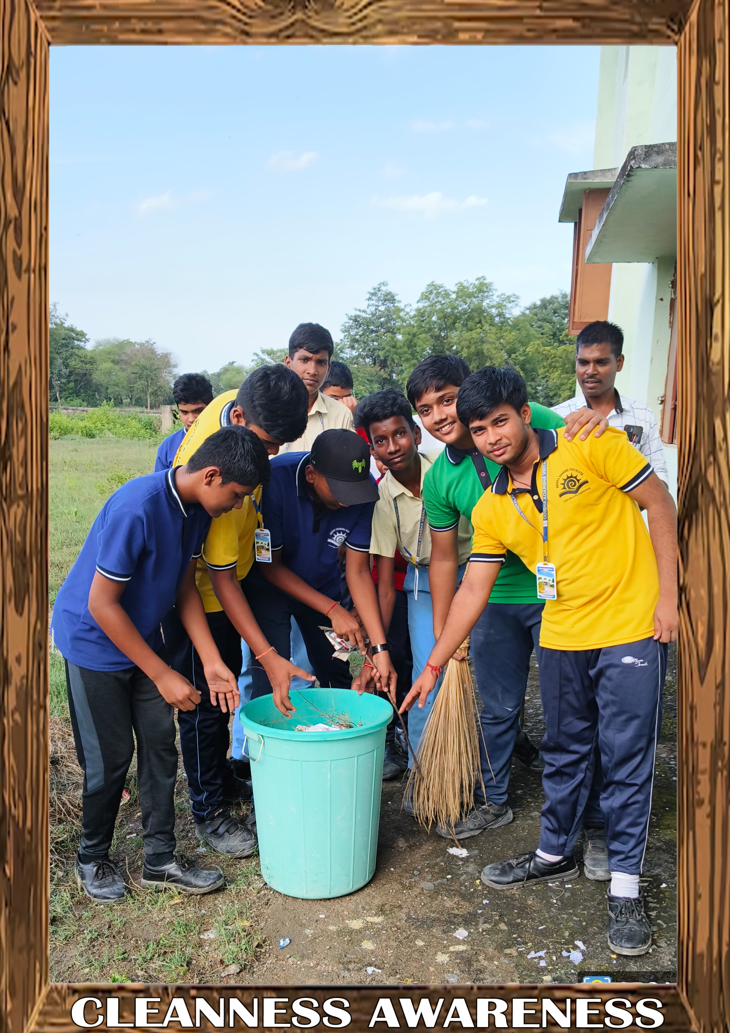 Cleanliness drive at OAV Keshrajpur